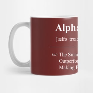 Alpha Trader Defined: Minimalist Typography Quote Mug